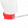 KINK - COLLAR CON CINTURÓN DE 65 CM CON CORREA ROJA ANCHA AJUSTABLE DE 33,5 A 41 CM X 5 CM