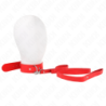 KINK - COLLAR CON CINTURÓN DE 116 CM, CORREA ROJO AJUSTABLE DE 32-50 CM X 8 CM