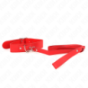 KINK - COLLAR CON CINTURÓN DE 116 CM, CORREA ROJO AJUSTABLE DE 32-50 CM X 8 CM