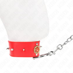 KINK - COLLAR DE DIAMANTES ROJOS CON CINTURÓN 65 CM AJUSIBLE 35-51 CM X 7 CM