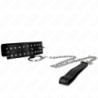 KINK - COLLAR CON CORREA DE 65 CM CON REMACHES PLATEADOS MODELO 1 AJUSTABLE 36-43 CM X 5 CM