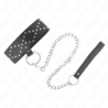 KINK - COLLAR DE 65 CM CON CORREA Y REMACHES PLATEADOS MODELO 3 AJUSTABLE 36-43 CM X 5 CM