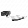 KINK - COLLAR DE 65 CM CON CORREA Y REMACHES PLATEADOS MODELO 3 AJUSTABLE 36-43 CM X 5 CM