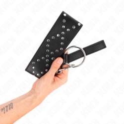KINK - COLLAR DE 65 CM CON CORREA Y REMACHES PLATEADOS MODELO 3 AJUSTABLE 36-43 CM X 5 CM