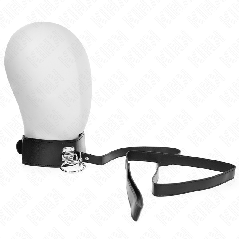 KINK - CORREA CON tachuelas, COLLAR DE 116 CM CON CORREA DE PIEL SINTÉTICA DE 50 X 5 CM