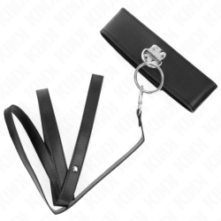 KINK - CORREA CON tachuelas, COLLAR DE 116 CM CON CORREA DE PIEL SINTÉTICA DE 50 X 5 CM