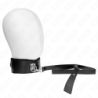 KINK - COLLAR CON CORREA 116 CM CON REMACHES PLATEADOS MODELO 4 NEGRO AJUSTABLE 40-48 CM X 6 CM