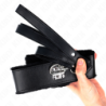KINK - COLLAR CON CORREA 116 CM CON REMACHES PLATEADOS MODELO 4 NEGRO AJUSTABLE 40-48 CM X 6 CM
