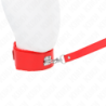 KINK - COLLAR CON CORREA 116 CM CON REMACHES PLATEADOS MODELO 4 ROJO AJUSTABLE 40-48 CM X 6 CM