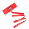KINK - COLLAR CON CORREA 116 CM CON REMACHES PLATEADOS MODELO 4 ROJO AJUSTABLE 40-48 CM X 6 CM