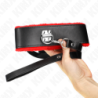 KINK - COLLAR CON CINTURÓN DE 116 CM CON CORREA DE PIEL ROJA AJUSTABLE DE 40-48 CM X 6 CM
