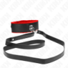 KINK - COLLAR CON CINTURÓN DE 116 CM CON CORREA DE PIEL ROJA AJUSTABLE DE 40-48 CM X 6 CM