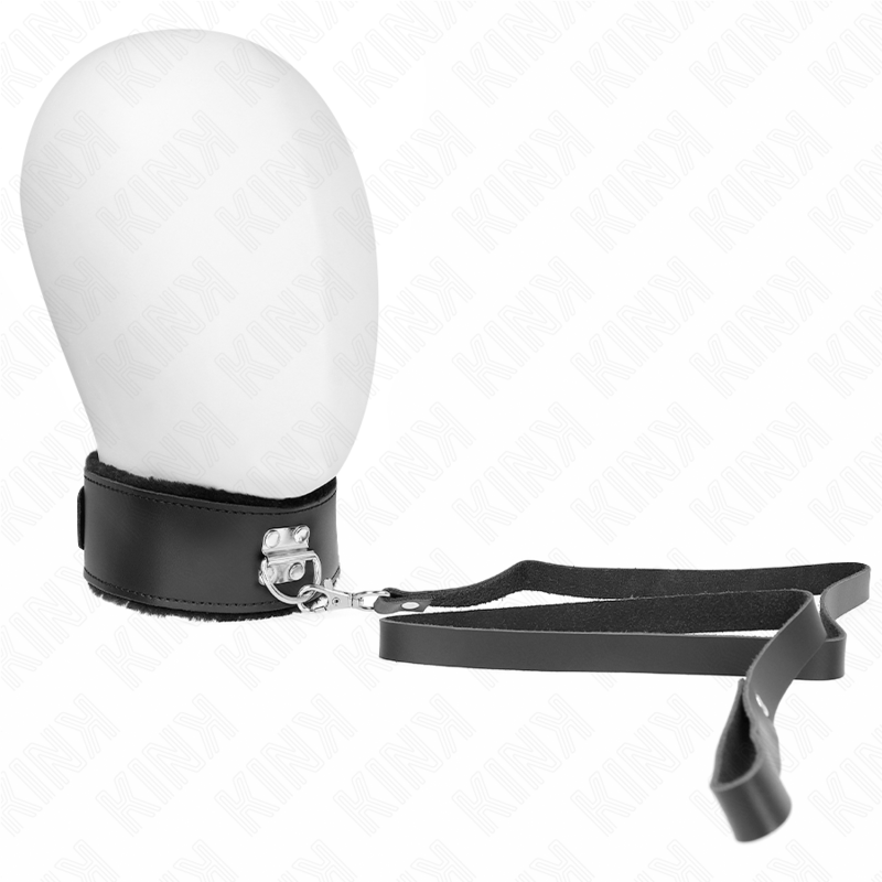 KINK - COLLAR CON CINTURÓN DE 116 CM CON CORREA DE PIEL NEGRA AJUSTABLE DE 40-48 CM X 6 CM