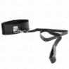 KINK - COLLAR CON CINTURÓN DE 116 CM CON CORREA DE PIEL NEGRA AJUSTABLE DE 40-48 CM X 6 CM