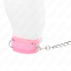 KINK - COLLAR CON CORREA 65 CM CON RESTRICCIONES ROSA 36-42 CM X 5.5 CM
