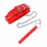 KINK - COLLAR CON CORREA 65 CM CON RESTRICCIONES ROJO 36-42 CM X 5.5 CM