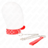 KINK - COLLAR CON RIBETE Y ANILLO, CORREA DE 65 CM, ROJO, AJUSTABLE DE 36 A 50 CM X 3,8 CM