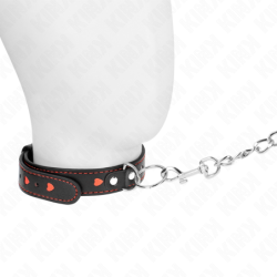 KINK - COLLAR CON CORREA DE 65 CM, DETALLES DE CORAZÓN DE 52,5 X 2,5 CM