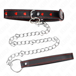 KINK - COLLAR CON CORREA DE 65 CM, DETALLES DE CORAZÓN DE 52,5 X 2,5 CM