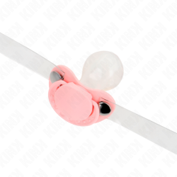 KINK - Mordaza rosa con forma de chupete, 5,5 x 4 cm, ajustable de 43 a 60 cm.