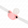 KINK - Mordaza rosa con forma de chupete, 5,5 x 4 cm, ajustable de 43 a 60 cm.
