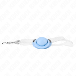 KINK - Mordaza con forma de chupete azul claro, 5,5 x 4 cm, ajustable de 43 a 60 cm.