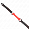 KINK - MORDAZA DE HUESO CON CORREA DE PIEL SINTÉTICA ROJA AJUSTABLE 41-57 CM