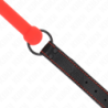 KINK - MORDAZA DE HUESO CON CORREA DE PIEL SINTÉTICA ROJA AJUSTABLE 41-57 CM