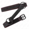 KINK - MORDAZA DE HUESO CON CORREA DE PIEL SINTÉTICA NEGRA AJUSTABLE 41-57 CM