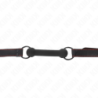 KINK - MORDAZA DE HUESO CON CORREA DE PIEL SINTÉTICA NEGRA AJUSTABLE 41-57 CM