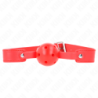 KINK - BOLA ROJA TRANSPIRABLE DE 4,5 CM, MORDAZA DE 65 x 2,5 CM