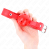 KINK - BOLA ROJA TRANSPIRABLE DE 4,5 CM, MORDAZA DE 65 x 2,5 CM