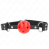 KINK - BOLA TRANSPIRABLE DE 4 CM CON DOBLE REMACHE DE CUERO 62,5 x 2,5 CM AJUSTABLE 42-58 CM
