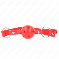 KINK - BOLA TRANSPIRABLE DE 4 CM CON DOBLE REMACHE MODELO 1 ROJO 62,5 x 2,5 CM AJUSTABLE 42-58 CM