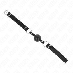 KINK - BOLA TRANSPIRABLE DE 4 CM CON DOBLE REMACHE MODELO 1 NEGRO 62,5 x 2,5 CM AJUSTABLE 42-58 CM
