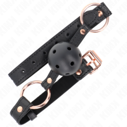 KINK - BOLA DE TPE PREMIUM DE 4 CM, MORDAZA DE 60 X 2 CM