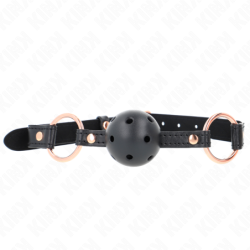 KINK - BOLA DE TPE PREMIUM DE 4 CM, MORDAZA DE 60 X 2 CM
