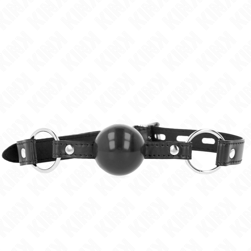 KINK - BOLA DE TPE NEGRA DE 4 CM, MORDAZA DE 60 X 2 CM