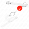 KINK - BOLA DE PVC ROJA TRANSPARENTE DE 4 CM, AJUSTABLE
