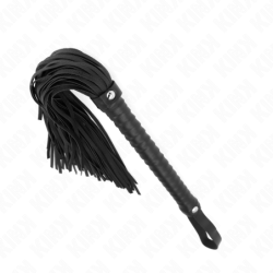 LÁTIGO KINK CON MANGO NEGRO TEXTURIZADO DE 48,5 CM