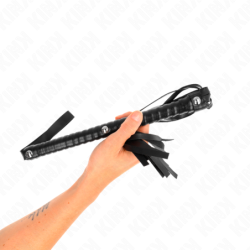 LÁTIGO KINK CON MANGO NEGRO TEXTURIZADO DE 48,5 CM