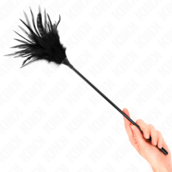 FETICHISMO - MÚLTIPLES PLUMAS NEGRAS PARA COSQUILLAS 45 CM