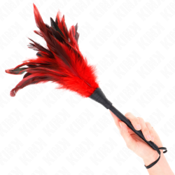 KINK - RED MAIDS PLUMAS DE POLLO CON FORMA DE CUERNO PARA HACER COSQUILLAS 36 CM