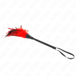 KINK - RED MAIDS PLUMAS DE POLLO CON FORMA DE CUERNO PARA HACER COSQUILLAS 36 CM