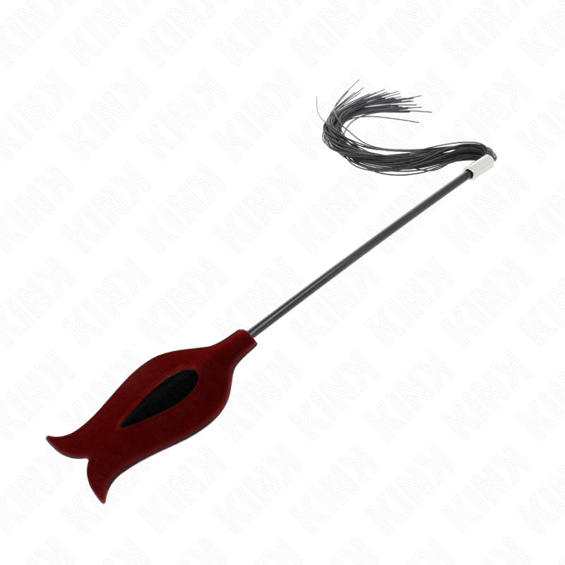 KINK - CRIADA NEGRA CON FORMA DE CUERNO Y PLUMAS DE POLLO PARA HACER COSQUILLAS 36 CM