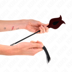 KINK - CRIADA NEGRA CON FORMA DE CUERNO Y PLUMAS DE POLLO PARA HACER COSQUILLAS 36 CM