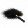 KINK - PLUMAS DE METAL NEGRO DORADO PARA COSQUILLAS 18 CM