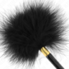 KINK - PLUMAS DE METAL NEGRO DORADO PARA COSQUILLAS 18 CM