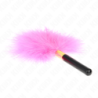 KINK - PLUMAS DE METAL DORADO FUCSIA PARA COSQUILLAS 18 CM