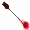 KINK - PLUMAS PARA COSQUILLAS CON PALETA EN FORMA DE ROSA DE 8 CM